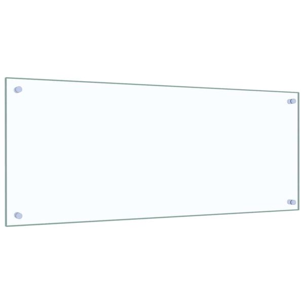 vidaXL K&uuml;chenr&uuml;ckwand 2 pcs Transparent 100 x 40 cm Geh&auml;rtetes Glas