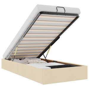 vidaXL Ottoman-Bett ohne Matratze Creme 80x200 cm Stoff