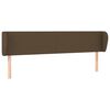 vidaXL Kopfteil mit Ohren Dunkelbraun 163x23x78/88 cm Stoff