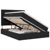vidaXL Aufbewahrungsbett mit Matratze Schwarz 140 x 200 cm Stoff