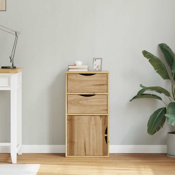 vidaXL Beistellschrank mit Schubladen ODDA 40x24x79 cm Massivholz Kiefer