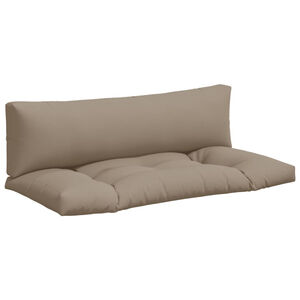 vidaXL Palettenkissen 2-tlg. Taupe Stoff
