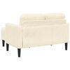 vidaXL 2-Sitzer-Sofa mit Chaiselongue L-Form Creme 125 cm Leinen
