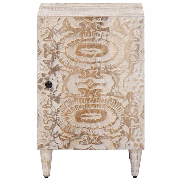 vidaXL Badezimmerschrank Wei&szlig; 38 x 33,5 x 58 cm Massivholz Mango