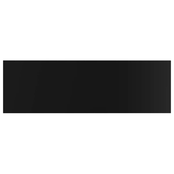 vidaXL Bücherregal-Bretter 4 Stk. Hochglanz-Schwarz 80x20x1,5 cm