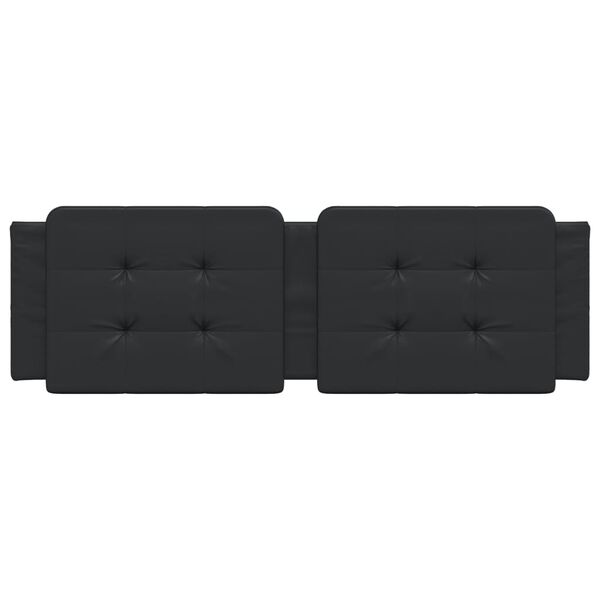 vidaXL Kopfteil-Kissen "Zadar" Schwarz 160 cm Kunstleder