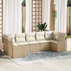 vidaXL Gartensofa-set Beige Poly-Rattan