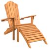 vidaXL Adirondack-Gartenstuhl mit Fu&szlig;st&uuml;tze Massivholz Teak