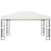 vidaXL Pavillon mit LED-Lichterkette 3x4 m Creme Stoff