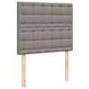 vidaXL Boxspringbett mit Matratze Taupe 120x190 cm Stoff