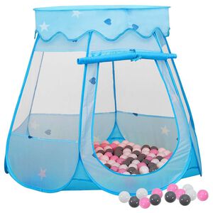 vidaXL Kinder-Spielzelt mit 250 B&auml;llen Blau 102x102x82 cm