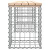 vidaXL Gartenbank aus Gabionen 203x31x42 cm Massivholz Kiefer