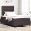 vidaXL Boxspringbett mit Matratze Dunkelbraun 120 x 190 cm Stoff