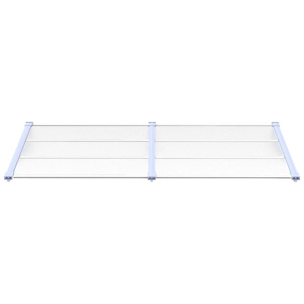 vidaXL Türvordach Grau und Transparent 199x90 cm Polycarbonat