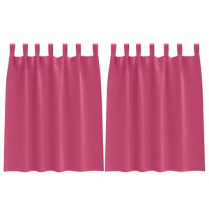 vidaXL Verdunkelungs-Vorh&auml;nge mit Ringen 2 stk. Helles Pink Polyester