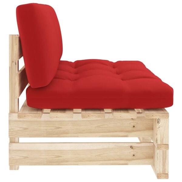 vidaXL Outdoor-Mittelsofa Paletten Imprägniertes Kiefernholz