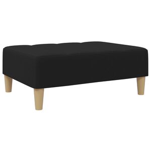 vidaXL Fu&szlig;hocker Schwarz 77x55x31 cm Stoff