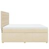 vidaXL Boxspringbett mit Matratze Creme 180x200 cm Stoff