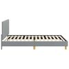 vidaXL Kinderbettgestell mit Kopfteil Hellgrau 80 x 200 cm Stoff