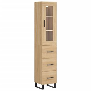 vidaXL Highboard Sonoma-Eiche 34,5x34x180 cm Holzwerkstoff
