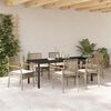 vidaXL Garten Essgruppe 7 pcs Beige Poly-Rattan