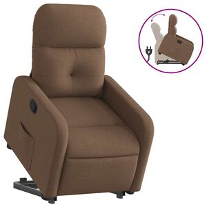 vidaXL Relaxsessel mit Aufstehhilfe Braun Stoff