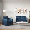 vidaXL Sofa Set 2 pcs Blau 196 x 82 x 85 cm Stoff