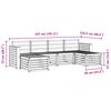 vidaXL Sofagarnituren 6 pcs Natur Massivholz Akazie