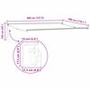 vidaXL Einziehbare Markise Wei&szlig; 400 &times; 300 cm Polyester und Metall