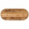 vidaXL Tischplatte 140x60x2,5 cm Oval Raues Massives Mangoholz
