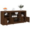 vidaXL Sideboard mit LED-Leuchten Braun Eichen-Optik 142,5x37x67 cm