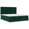vidaXL Ottoman-Bett mit Matratzen Dunkelgr&uuml;n 160x200 cm Samt
