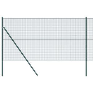 vidaXL Zaunpfosten Gr&uuml;n 10 x 1,2 m (16 x 16 mm Netz) Stahl und PVC
