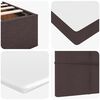 vidaXL Ottoman-Bett mit Matratze Dunkelbraun 140x200 cm Stoff