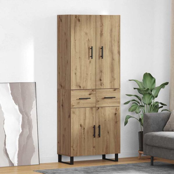 vidaXL Highboard mit Schubladen 2 pcs Artisan-Eiche 69,5 x 34 x 180 cm