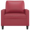 vidaXL Sessel Weinrot 60 cm Kunstleder