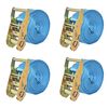 vidaXL Ratschen-Spanngurte 4 Stk. 2 Tonnen 6m&times;38mm Blau