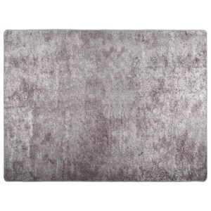 vidaXL Teppich Waschbar Grau 400x300 cm