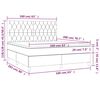 vidaXL Boxspringbett mit Matratze Dunkelblau 160x200 cm Samt