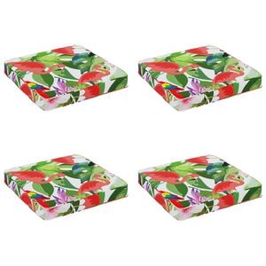 vidaXL 4-teilige Sitzkissen VUGHT 4 pcs 100 % Polyester Mehrfarbig