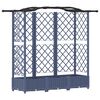 vidaXL Hochbeet mit Rankgitter und Dach Grau 163 x 40 x 126 cm PP