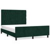 vidaXL Bettgestell ohne Matratze Dunkelgr&uuml;n 140x200 cm Samt