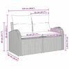 vidaXL Gartensofa Hellgrau 124 x 62 x 69cm Poly-Rattan