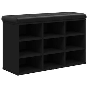 vidaXL Schuhbank Schwarz 82x32x50 cm Holzwerkstoff
