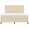 vidaXL Boxspringbett mit Matratze mit LED Creme 180 x 200 cm Stoff