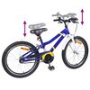 vidaXL Kinderfahrrad 24 Zoll f&uuml;r 8-12 Jahre alt Blau Wei&szlig;