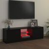 vidaXL TV-Schrank mit LED-Leuchten Schwarz 120x30x36 cm