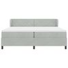 vidaXL Boxspringbett mit Matratze Hellgrau 200 x 200 cm Samt