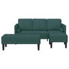 vidaXL Sofa Set mit Kissen 2 pcs Dunkelgr&uuml;n Polyester