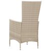 vidaXL 9-tlg. Garten-Essgruppe mit Auflagen Poly Rattan Beige